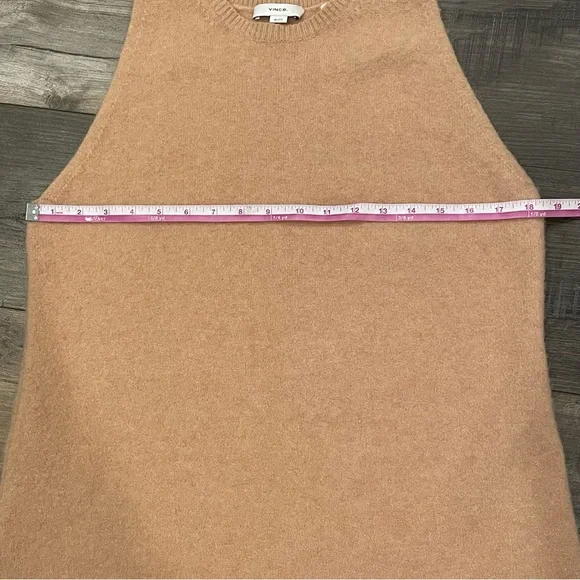 Vince Sleeveless Wool Blend Sweater Dress Tan XL - Picture 3 of 7